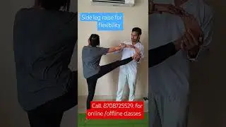 Side leg raise for flexibility #back #aasan #🧘 #stretching #chiropratic #yoga @# yoga #yogagraz #and