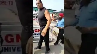 toll plaza te great khali nal panga#greatkhali