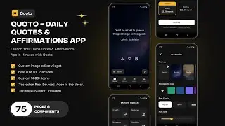 Quoto - Daily quotes & affirmations app / #flutterflow
