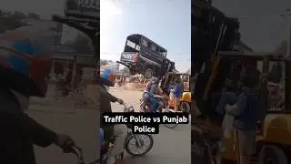 Traffic Police vs Punjab Police Are In Action #shorts #short #viralvideo