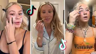 Makeup Tutorial Tiktok Compilation - GRWM  ( Get Ready With Me ) ❤️(Skincare, Makeup, Outfits) 1884