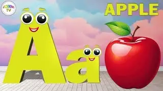 A for apple b for ball alphabet a to z words with picture, phonic sound ABCD rhymes alphabet letters