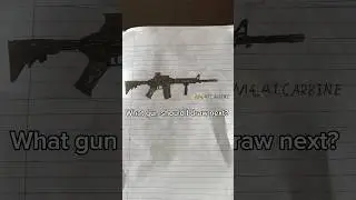 Drawing an M4_A1 Carbine #art #guns #m4a1