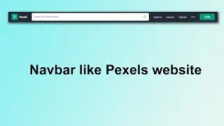 How to make Navbar using html and css | navbar like pexels website
