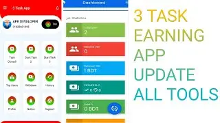 3 Task earning app। Update all tools। high quality App and Ddmin panel। High Ecpm