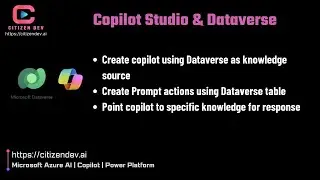 Copilot Studio, GPT & Dataverse