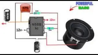 4558ic Preamp Subwoofer Bass  Booster circuit diagram || 4558ic bass circuit diagram.