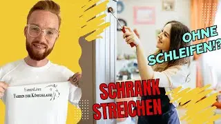 Schrank streichen mit M&ouml;belfarbe ohne schleifen - Holzschrank lackieren farbenloewe.de