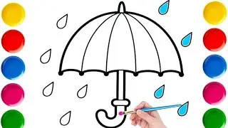 How to draw cute and easy Umbrella | Easy drawing for kids#dkdrawingart#umbrella#umbrelladrawing