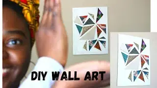 DIY Wall Art With Cardboard and Scrap Fabric | CRAFT WITH ME