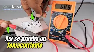 Como probar tomacorriente usando el multimetro (prueba de linea fase y de linea neutro)