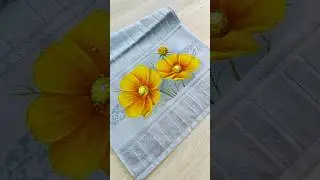 Pinte a flor cosmea de um jeito f&aacute;cil #diy #pinturaemtecido