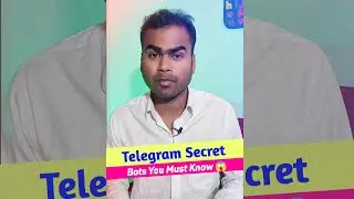 Telegram Secret Bots🤔|#telegram #tech #shorts