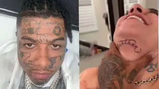 Blueface Shows Off His New Girlfriend Nevaeh Tattoo His REAL Name the SAME Day Chrisean Rock Removes