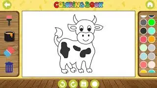 Cow colouring page