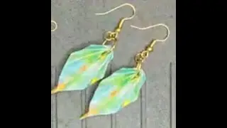 Lovely leaves origami earrings tutorial