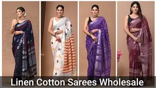 New Arrival Linen Cotton Sarees | Best Quality | Wholesale Price | #mulmulcottonsarees 