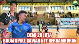 RIO ASRIKIN MEMBABI BUTA, KASIH BOOM SPIKE BAWAH NET || GEMASABA CUP 2022