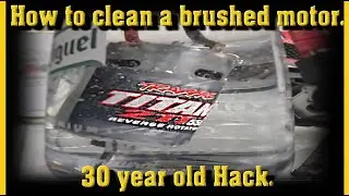 How to clean a brushed motor. 30 year old Hack. Works on any RC car brushed motor etc.
