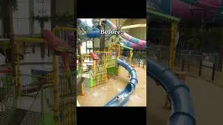 Abandoned waterpark before vs after&hellip; this