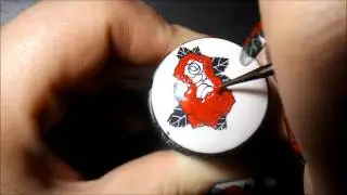 Red roses! Advance Nail Stamping Technique.