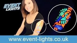 Neon UV body paint set of 6x10ml