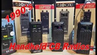 90's Handheld CB Radios - Eurosonic ES 200 and Skiptech HS 2000