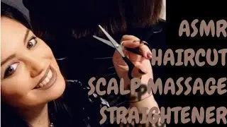 ASMR FRAN&Ccedil;AIS  intense scalp massage cr&acirc;nien and hairplay/ haircut / straightener, crinkle #asmr