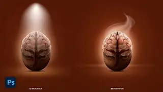 Photo Manipulation Coffee bean with brain Banner Design Photoshop Tutorial Bangla Tutorial PSD Free