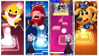 Baby Shark 🆚 Halq  🆚 Oddbods Bubbles 🆚 Elemental 🎶Who ls Best# 7