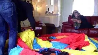 Danny's new bouncy castle indoors