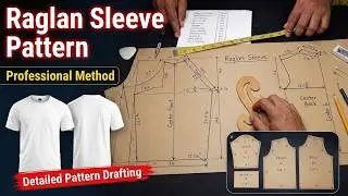 How to Make Raglan Sleeve T-Shirt Pattern | raglan t-shirt pattern making @rmgpm16