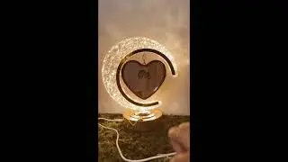 Moment Weavers - Half Moon Crystal Heart Photo Frame Lamp