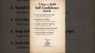 Build Self-Confidence (No Flexing) &mdash; 5 Steps|#shorts