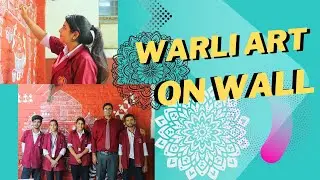 Warli art on wall || wall art at subharti university || BFA painting 
