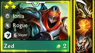 6 Slayer Zed Carry | Broken Zed Reroll | TFT Set 9 Comps