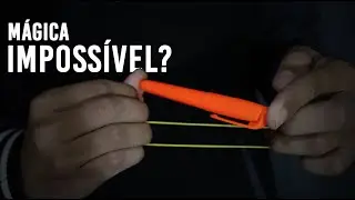 Aprenda Mágica IMPOSSÍVEL! Caneta ATRAVESSA elástico (Tutorial)