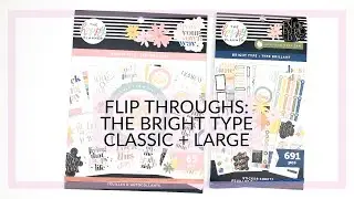 The Bright Type Classic and Large Sticker Book Flip Throughs | The Happy Planner
