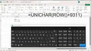How to create circled numbers with unichar function in Excel