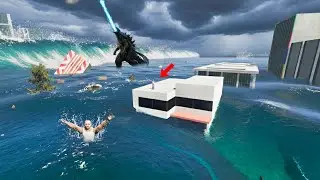 😱Franklin & Grandfather Stuck in Tsunami | Indian Bike Driving 3D