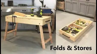 Portable Workbench that Stores Tools #anawhite
