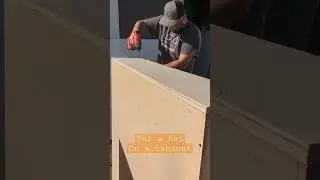 counter sink screws in top of cabinet mudroom hall entryway tree plywood shop build how to