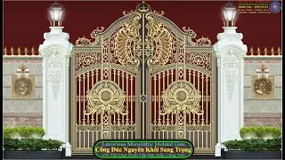 Cổng Đ&uacute;c Nguy&ecirc;n Khối Sang Trọng 🤴Luxurious Monolithic Molded Gate 🏘️Lắp Đặt Cổng Nghệ Thuật Biệt Thự