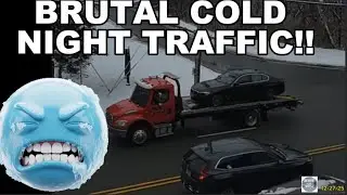 BRUTAL COLD NIGHT TRAFFIC!! LIVE Traffic USA #live #traffic