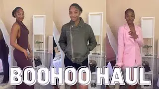HUGE TALL GIRL FRIENDLY BOOHOO HAUL l spring wear, two piece sets, + leather jackets l KAIA DEANE
