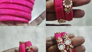 Silk thread bangles making || new designs