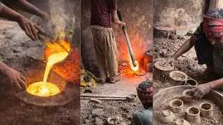 brass casting #moradabad #brass #manufacturing #casting #petal #dhalai #tumbler #brassitem