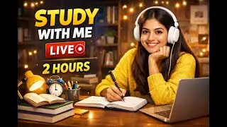 6 hours Study With me Live || No Music || 