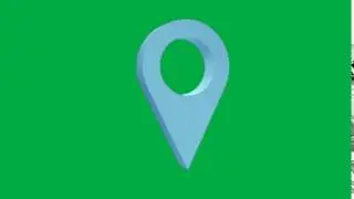 Map Pin Green Screen