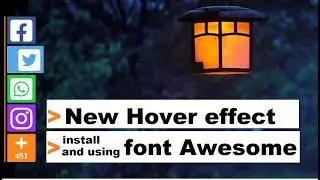 Hover Effect | install and Using font Awesome